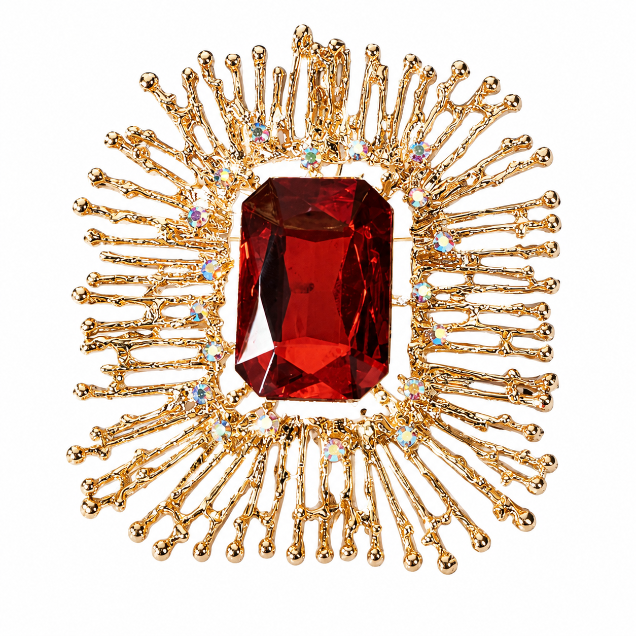 Garnet Eye Brooch