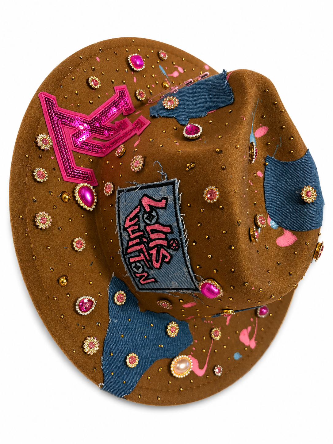 Pink Denim Dutchess Fedora