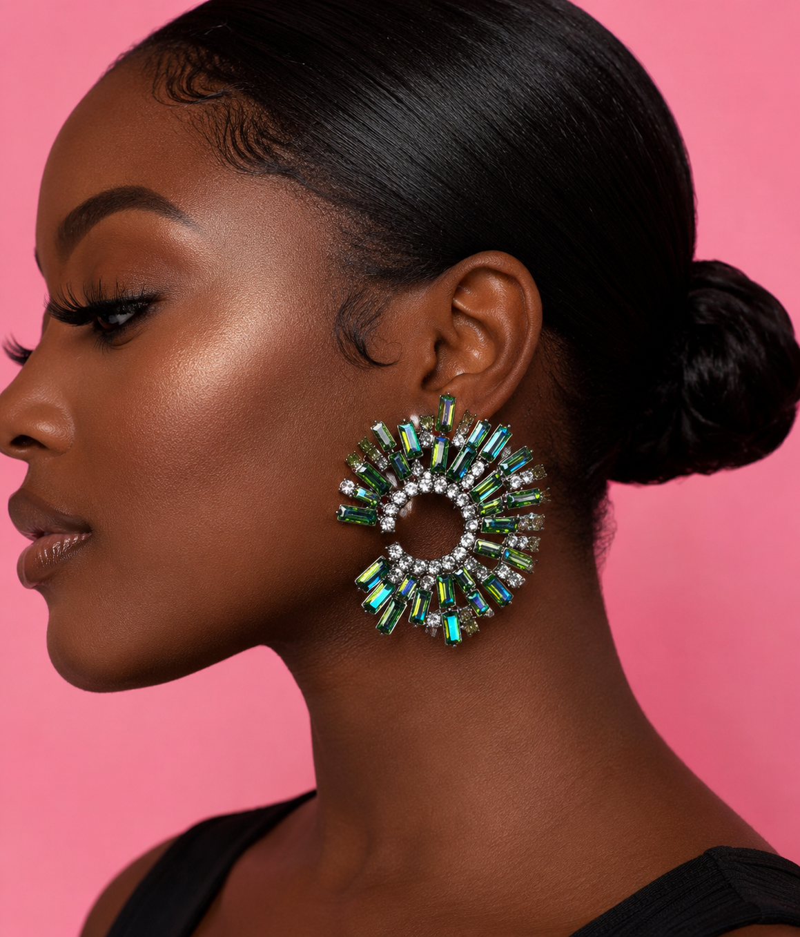 Crystal Moon Earrings