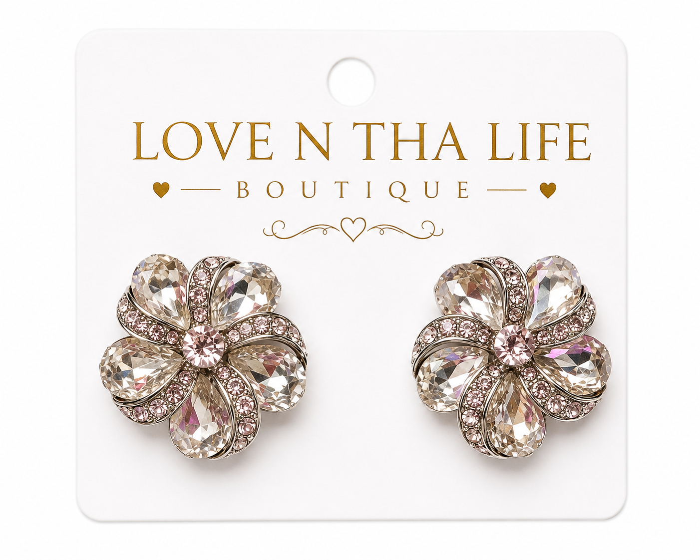 Crystal Pinwheel Clip Ons