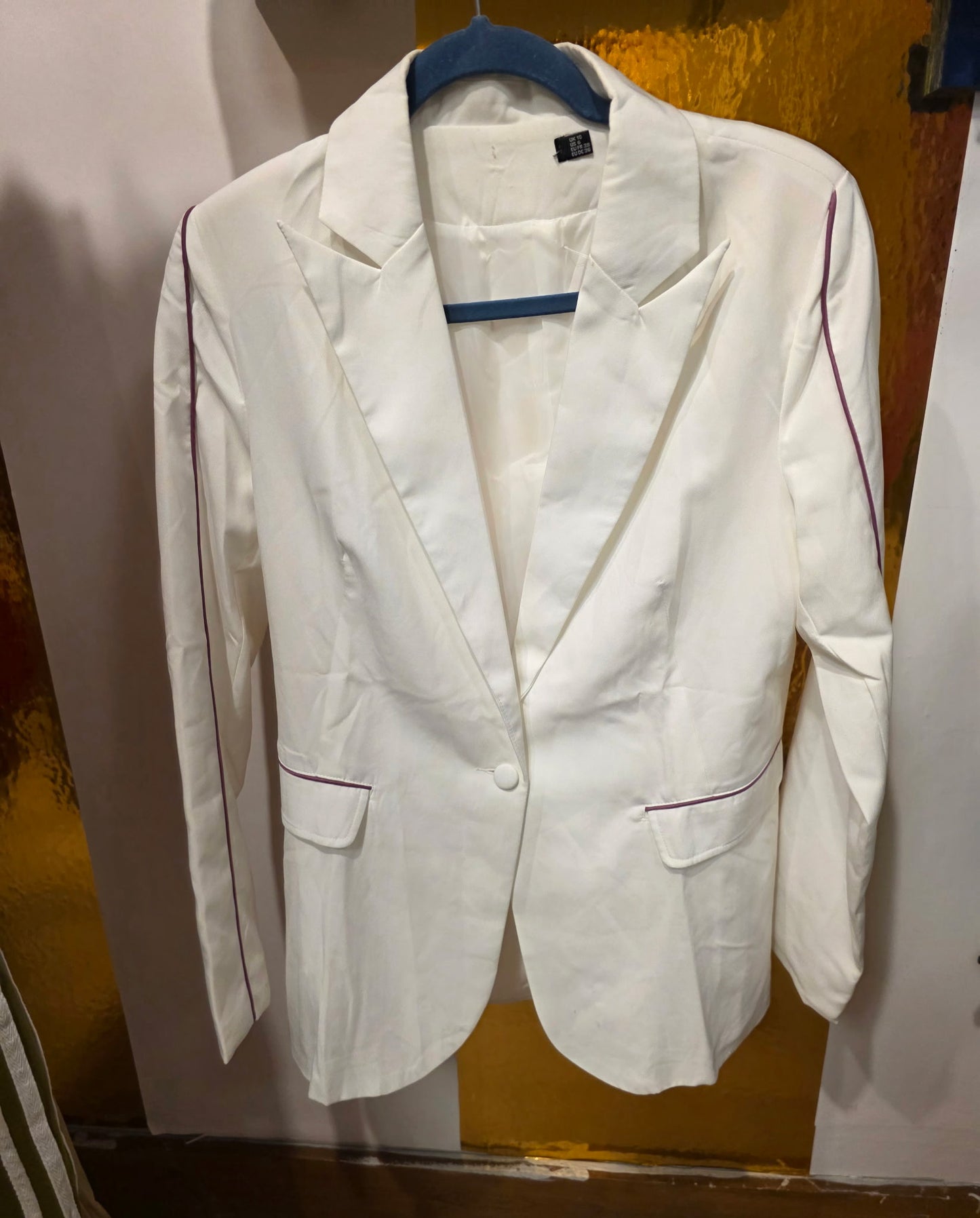 Wine Trimmed Blazer!