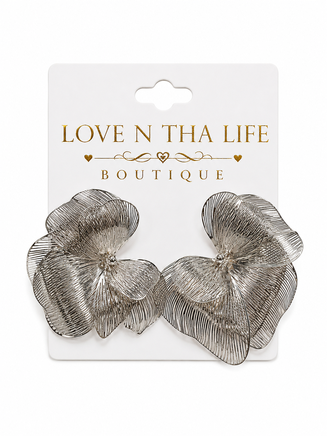 Silver Blossom Earrings