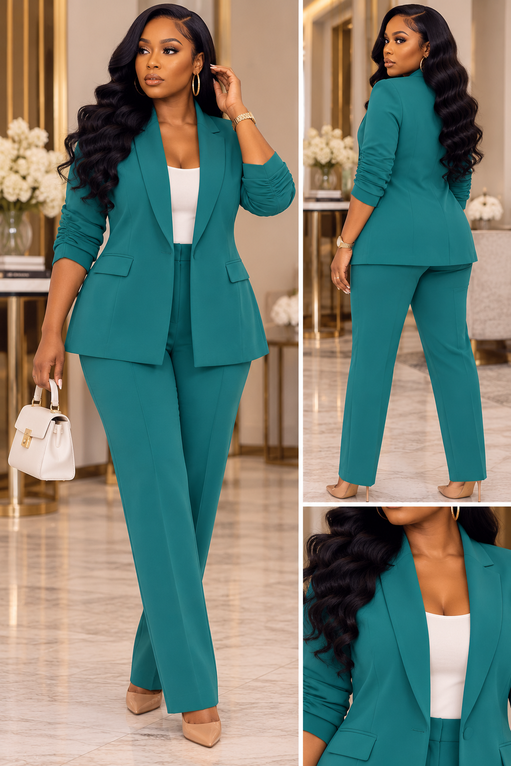 Teal To Thrill Business Suit