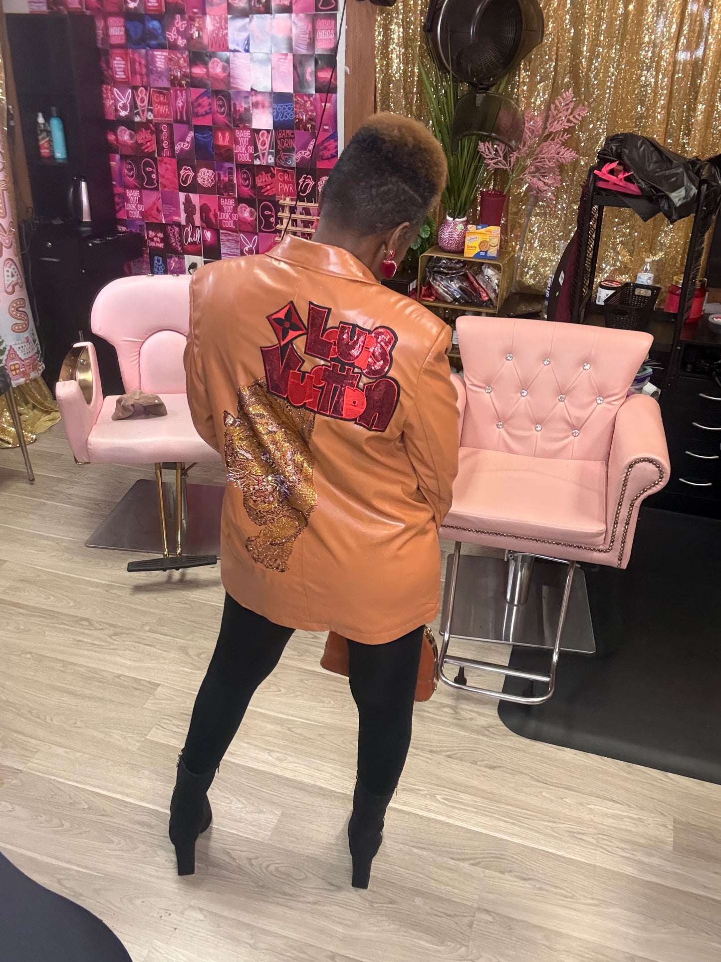 PU Leather Blazer