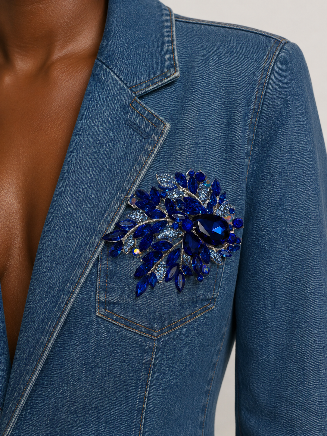 Elegant Blue Brooch