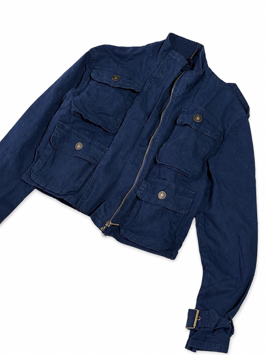 Kids Navy Crop Jacket