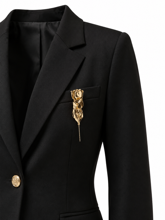 Golden Rose Brooch