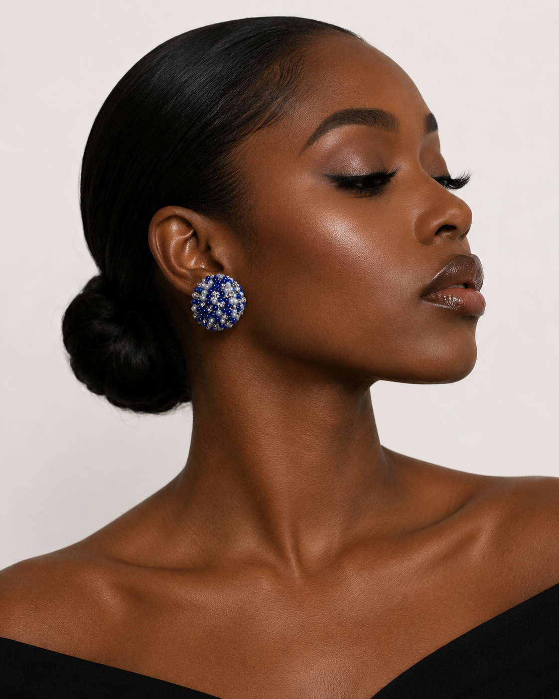 Blue Majesty Clip On Earrings