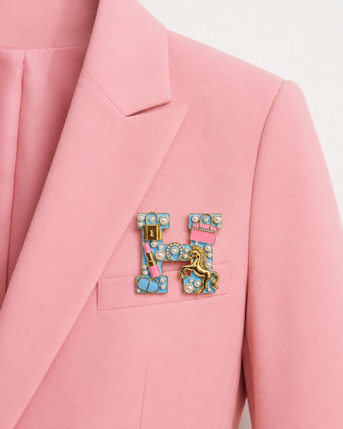 H Brooch