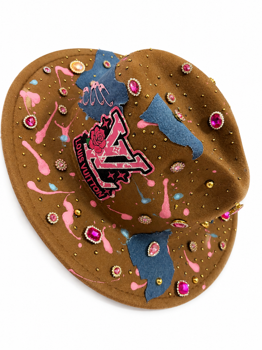 Pink Denim Dutchess Fedora