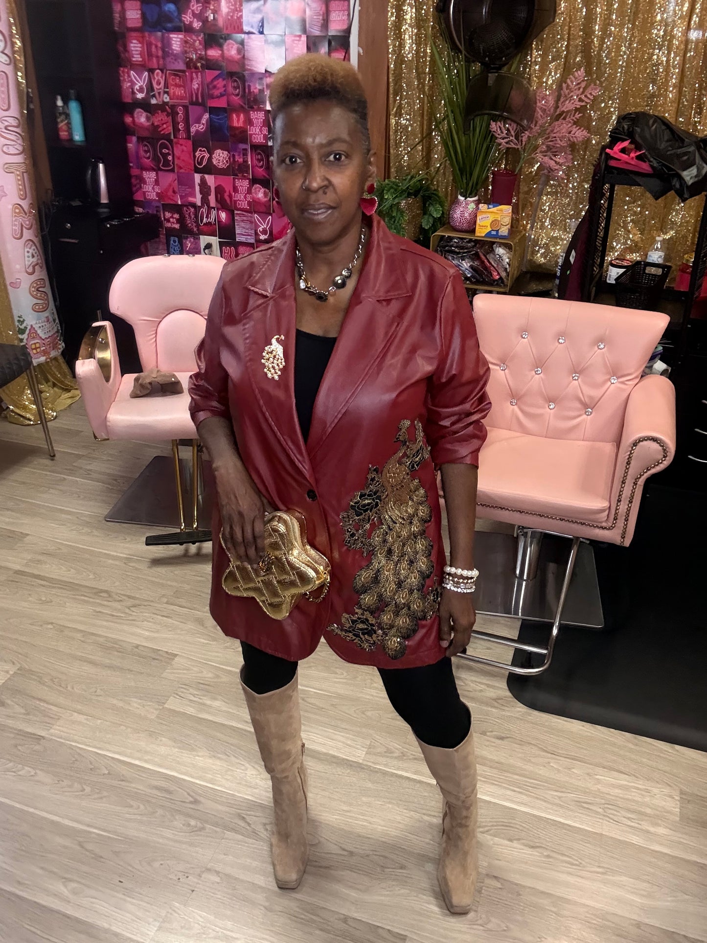 PU Leather Blazer
