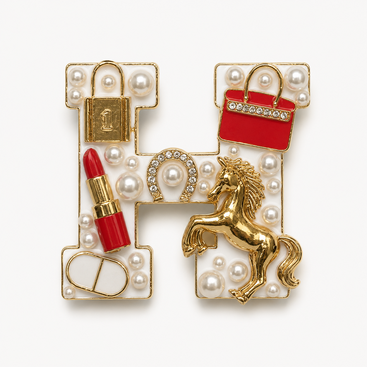 H Brooch
