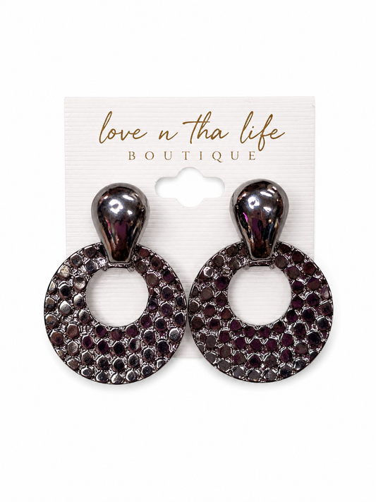 Gunmetal earrings