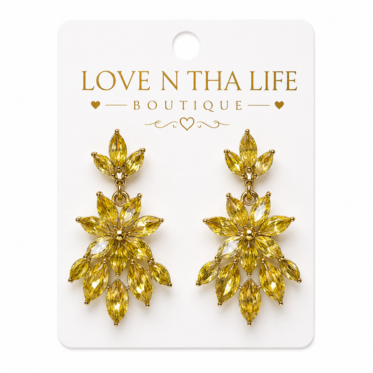 Lime Crystal Earrings