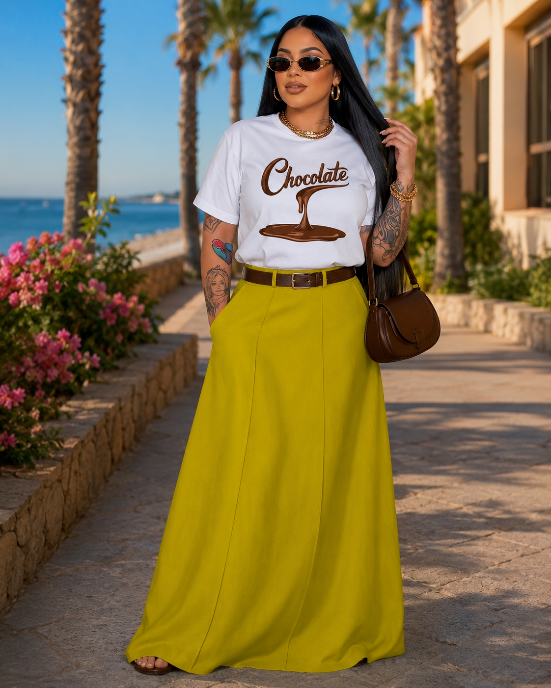 Lime Maxi Skirt