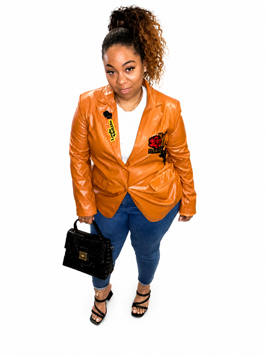 PU Leather Blazer