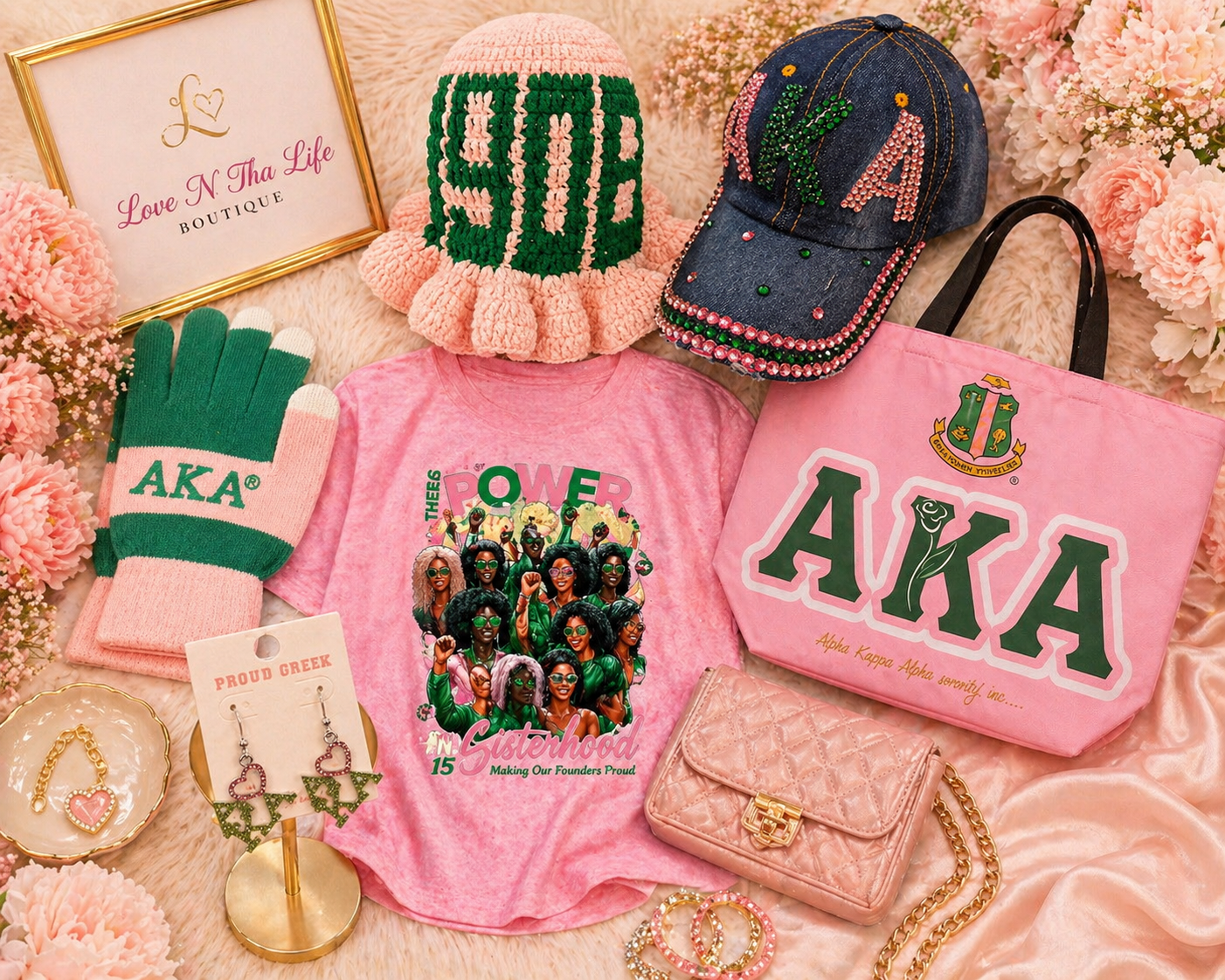 Pink & Green Ladies*