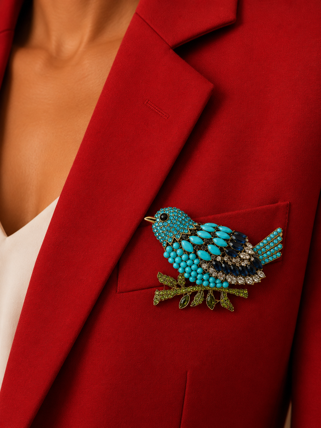 Bluebird Brooch
