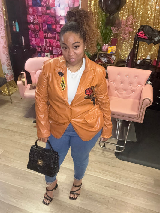 PU Leather Blazer
