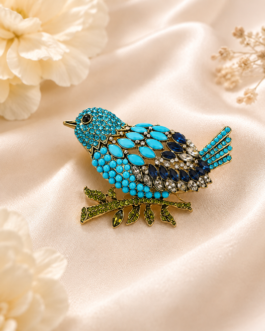 Bluebird Brooch