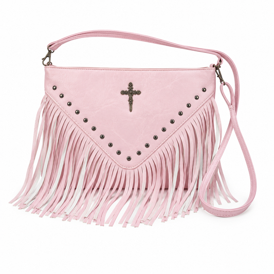 Pink Fringe Bag