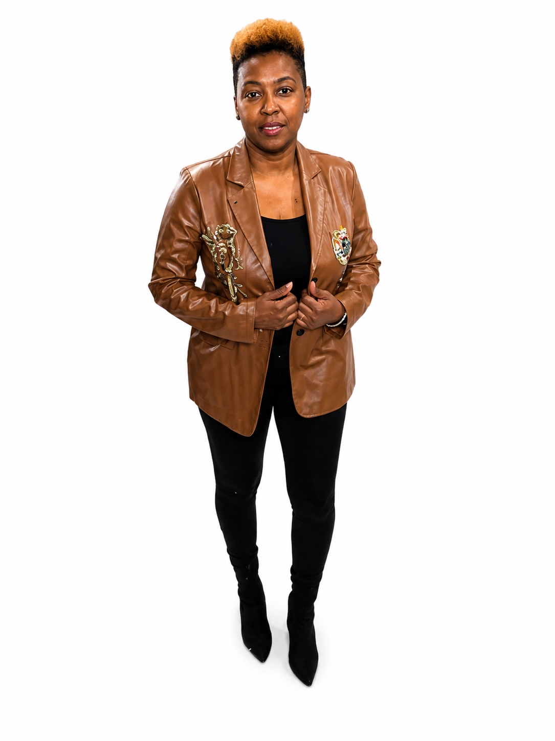 PU Leather Blazer