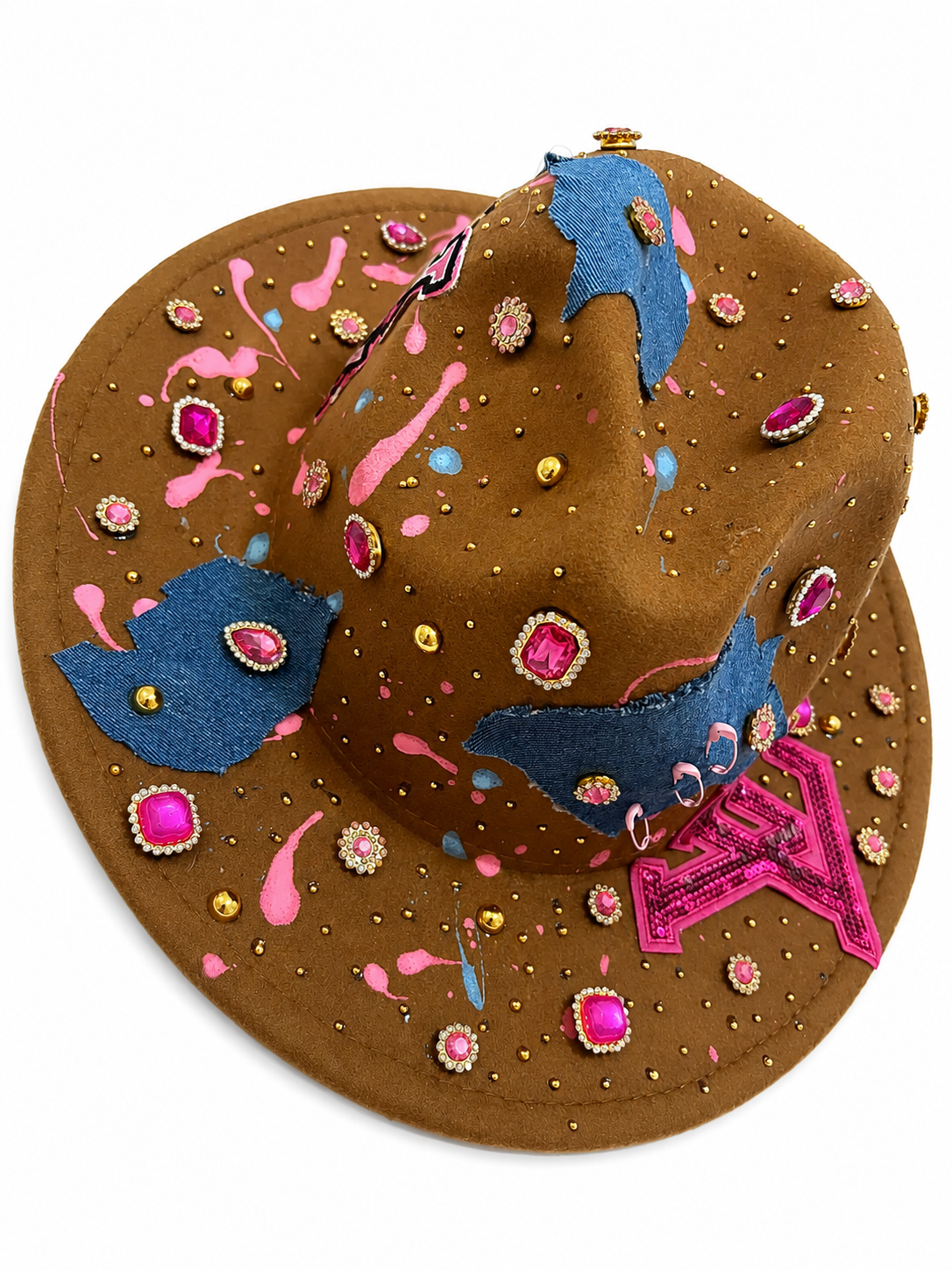 Pink Denim Dutchess Fedora