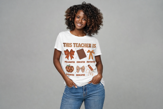 Melanated Teacher Tee