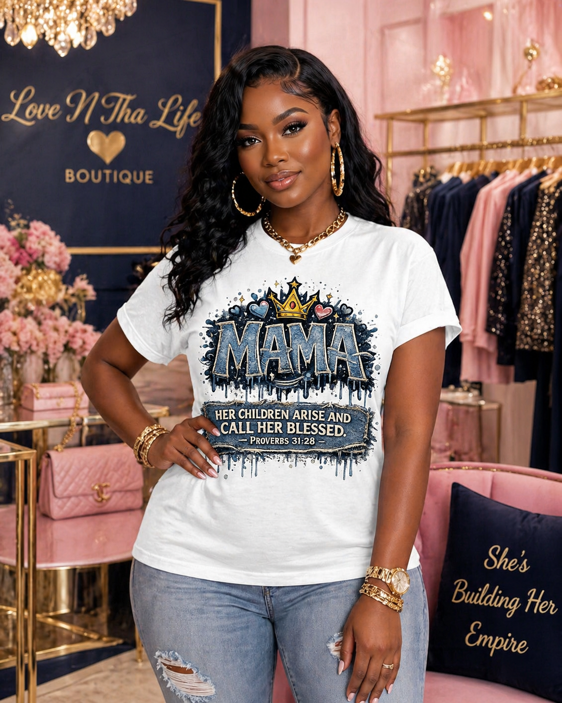 Mama Denim Tee*
