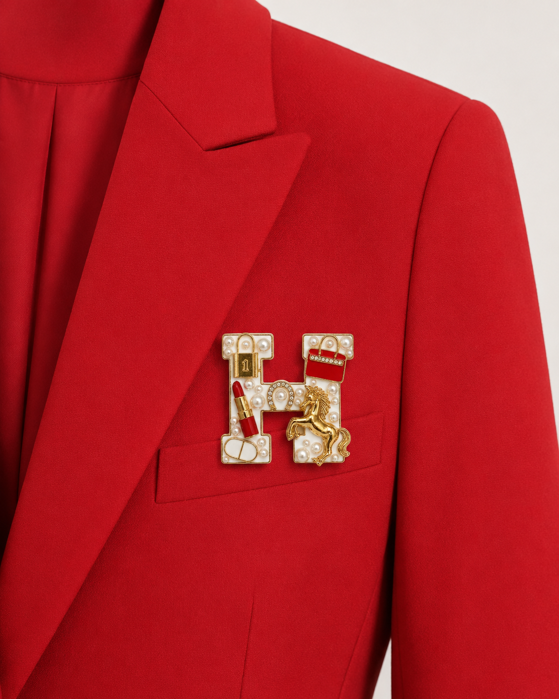 H Brooch