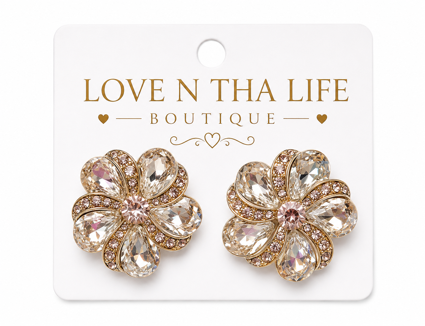 Crystal Pinwheel Clip Ons