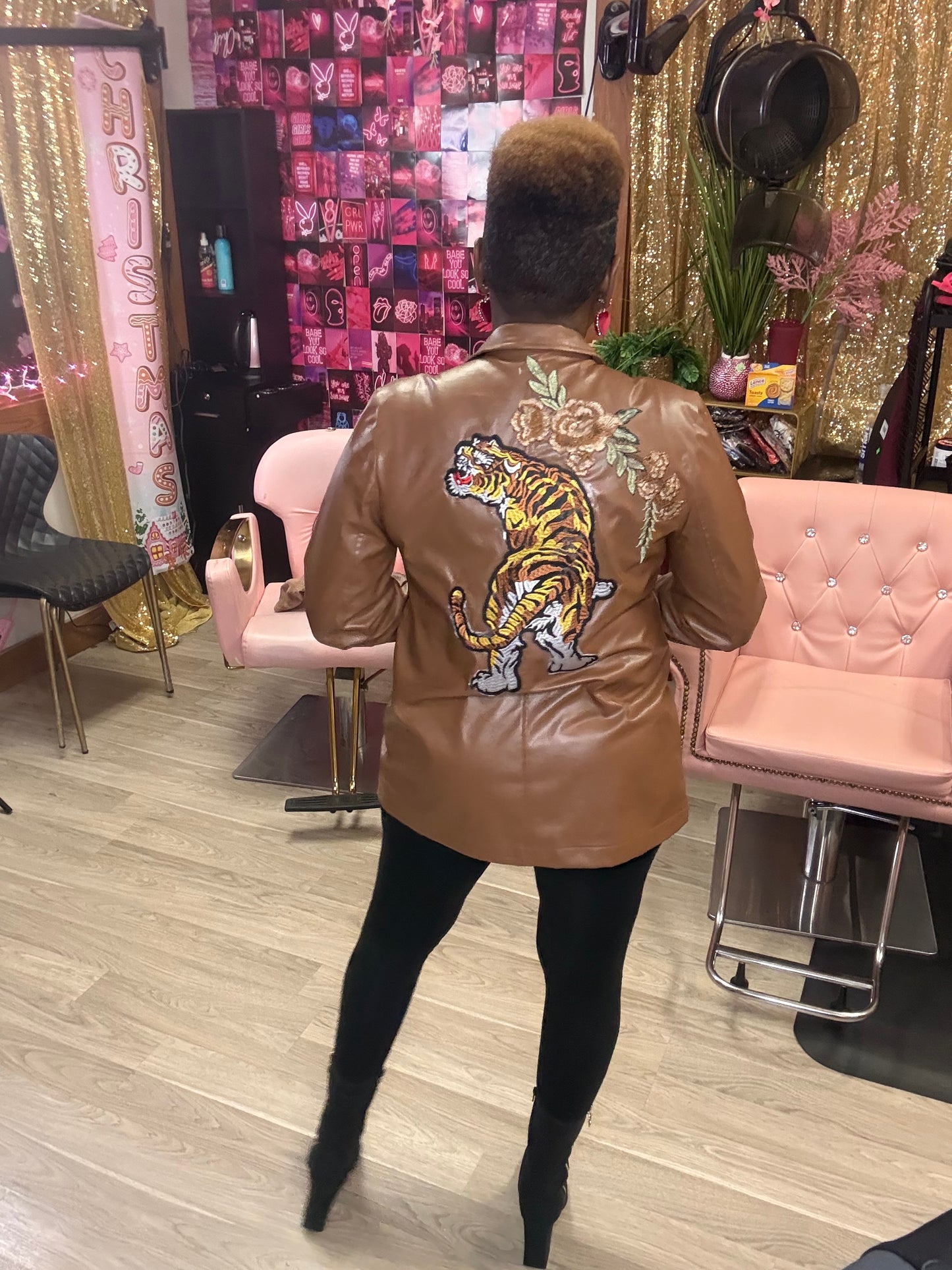 PU Leather Blazer