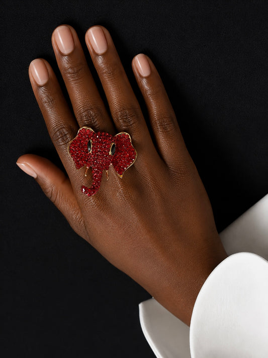 Red Elephant Stretch Ring