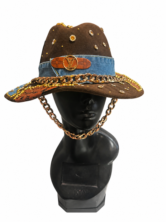 Bronzed outlaw hat