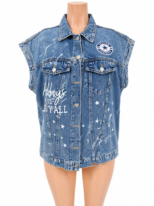 Cowboy Denim Vest!