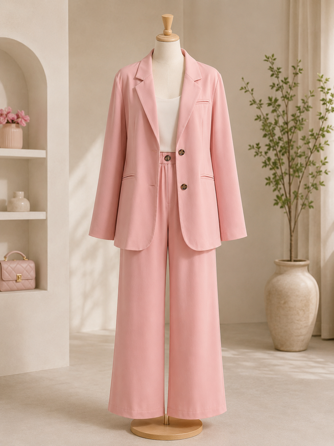 Pink pants set