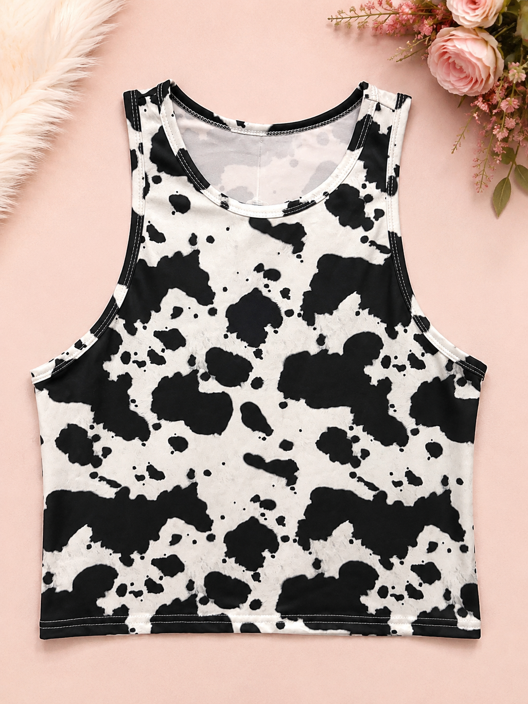 Cow Print Racer Back